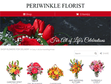 Tablet Screenshot of periwinkleflorals.com